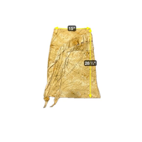 Mesmerize Ruffled Skirt Brown Sz Large Faux Suede Neutral Fall Boho Chic - Picture 8 of 11